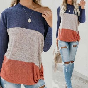 Blue Block Color Top